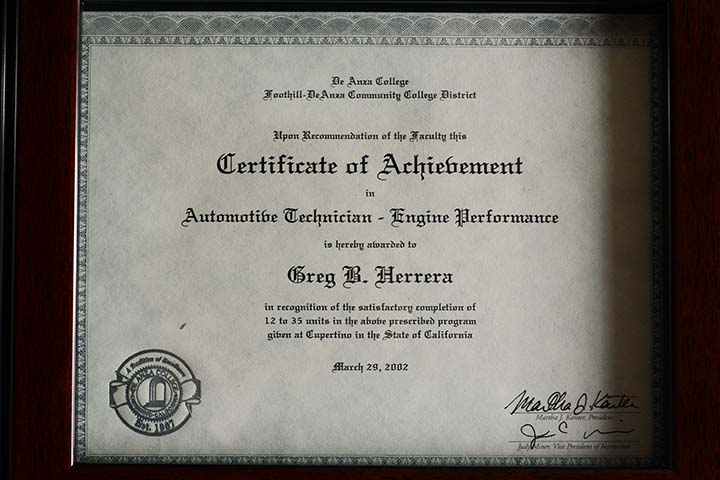 We take auto maintenance courses for all major brands of vehicles.